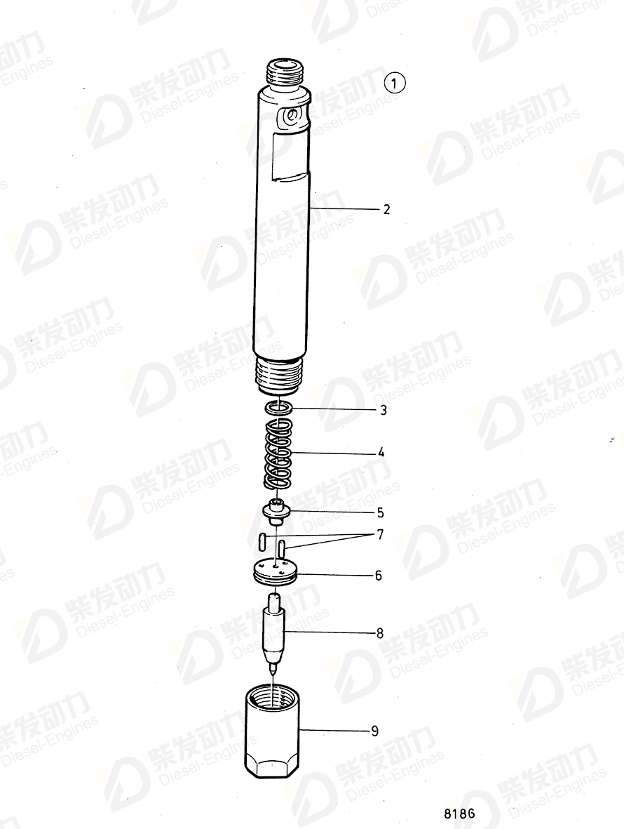 volvo penta Nut 243489 Drawing